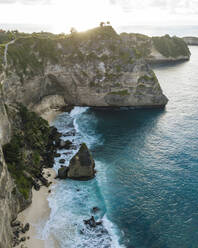 Luftaufnahme von Diamond Beach, Klungkung, Nusa Penida, Bali, Indonesien, Südostasien, Asien - RHPLF09908