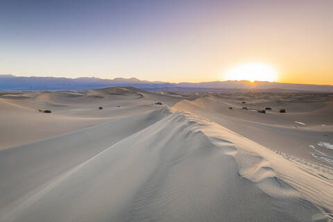 Mesquite Flat Sanddünen im Death Valley National Park, Kalifornien, Vereinigte Staaten von Amerika, Nordamerika, lizenzfreies Stockfoto