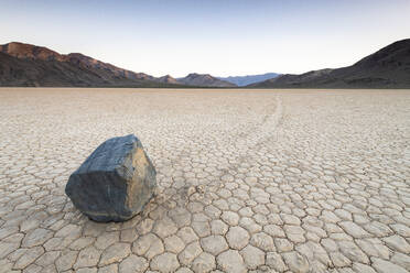 Moving boulders at Racetrack Playa in Death Valley National Park, California, United States of America, North America - RHPLF10147