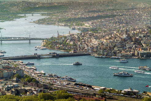 Blick auf den europäischen Teil von Istanbul von oben, Istanbul, Türkei, Europa - RHPLF10277