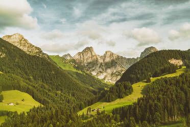 Natural landscape at the Interlaken with Jungfraujoch in the background, Switzerland, Europe - RHPLF10287