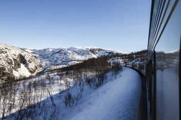 Winter mountains seen from train - JOHF00393