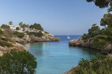 Strand Cala Egos, Cala D'or, Mallorca, Balearische Inseln, Spanien, Mittelmeer, Europa - RHPLF10318