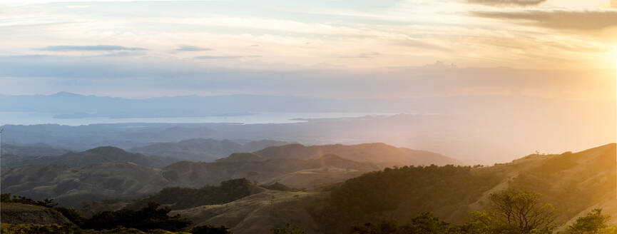 Monteverde Cloud Forest Reserve at sunset, Puntarenas, Costa Rica, Central America - RHPLF10346