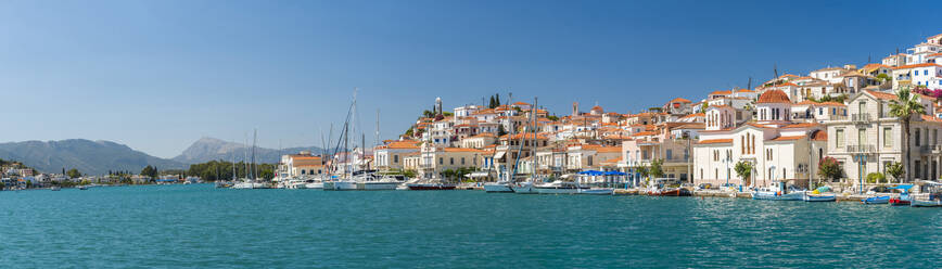 Hafen der Insel Poros, Saronische Insel, Ägäische Küste, Griechenland, Europa - RHPLF10403