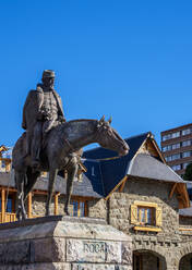 Statue von General Roca im Stadtzentrum, San Carlos de Bariloche, Nahuel Huapi National Park, Rio Negro Provinz, Argentinien, Südamerika - RHPLF10632