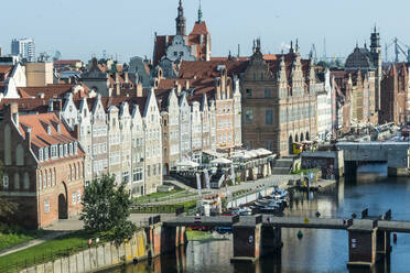 View over the old town center of Gdansk, Poland, Europe - RHPLF10836