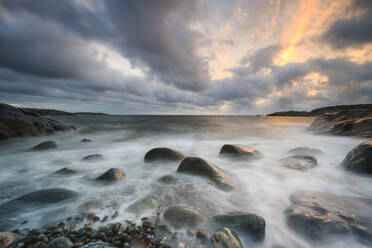 Sunset at rocky coast - JOHF00713