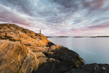 Rocky coast at sunset - JOHF00719