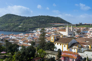 Blick über die Stadt Angra do Heroismo, UNESCO-Weltkulturerbe, Insel Terceira, Azoren, Portugal, Atlantik, Europa - RHPLF11043