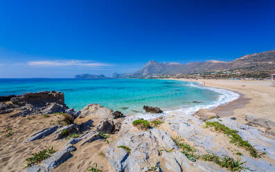 Strand von Falassarna in Westkreta, Griechische Inseln, Griechenland, Europa - RHPLF11082