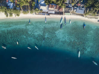 Aerial view of Gili Islands at Bali, Indonesia - KNTF03414