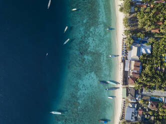 Aerial view of Gili Meno island at Bali, Indonesia - KNTF03415