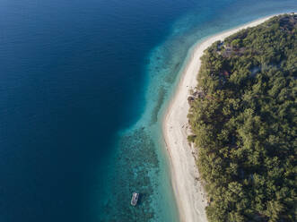 Drone shot of Gili Meno island, Bali, Indonesia - KNTF03416