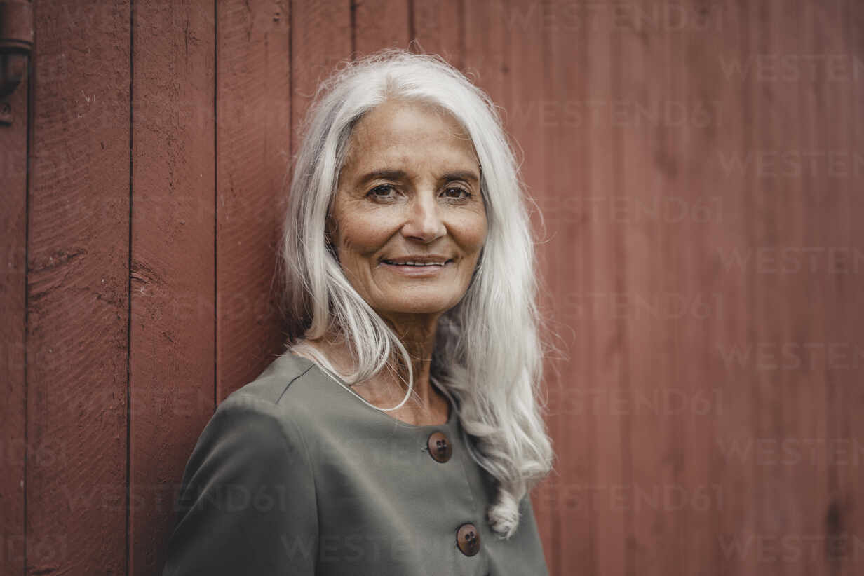 Portrait of a beautiful senior woman stock photo