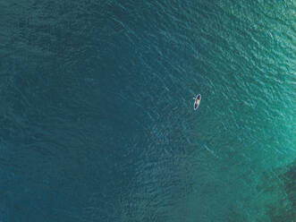 Aerial view of paddleboard on Gili-Air Island, Bali, Indonesia - KNTF03429