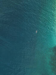 Aerial view of paddleboard on Gili-Air Island, Bali, Indonesia - KNTF03430