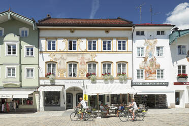 Marktstraße, Fußgängerzone, Bad Tölz, Oberbayern, Bayern, Deutschland, Europa - RHPLF11130