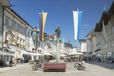 Marktstraße, Fußgängerzone, Bad Tölz, Oberbayern, Bayern, Deutschland, Europa - RHPLF11133