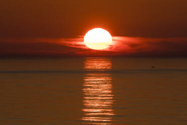 Schöner Sonnenuntergang in der Kola-Bucht, Murmansk, Russland, Europa - RHPLF11225