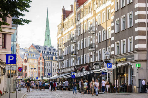 Kungu-Straße, Altstadt, UNESCO-Weltkulturerbe, Riga, Lettland, Europa - RHPLF11250