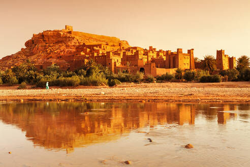 Kasbah Ait-Benhaddou, UNESCO-Weltkulturerbe, Atlasgebirge, Marokko, Nordafrika, Afrika - RHPLF11337