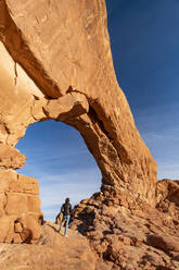 Windows Arches, Arches National Park, Moab, Utah, United States of America, North America - RHPLF11407