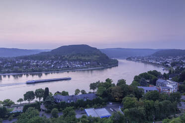 River Rhine at dawn, Boppard, Rhineland-Palatinate, Germany, Europe - RHPLF11528