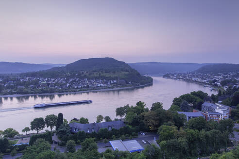 Rhein in der Morgendämmerung, Boppard, Rheinland-Pfalz, Deutschland, Europa - RHPLF11528