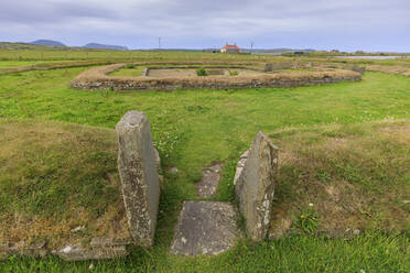 Structure eight of Ness of Brodgar archaeological site in Orkney Islands, Scotland, Europe - RHPLF11578