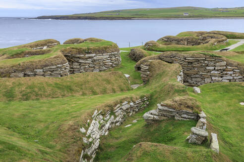 Neolithische Siedlung Skara Brae auf den Orkney-Inseln, Schottland, Europa - RHPLF11581