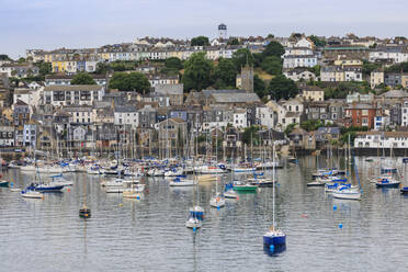 Boats moored by Falmouth in Cornwall, England, Europe - RHPLF11585