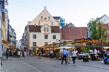 Kalku-Straße, Altstadt, UNESCO-Weltkulturerbe, Riga, Lettland, Europa - RHPLF11624