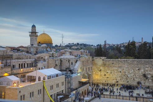 Westmauer und Felsendom, Altstadt, UNESCO-Weltkulturerbe, Jerusalem, Israel, Naher Osten - RHPLF11770