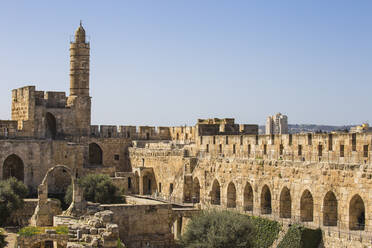Der Davidsturm (Jerusalemer Zitadelle), Altstadt, UNESCO-Weltkulturerbe, Jerusalem, Israel, Naher Osten - RHPLF11774