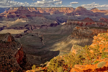 Grand Canyon South Rim von der Cedar Ridge entlang des South Kaibab Trail aus gesehen, UNESCO-Weltkulturerbe, Arizona, Vereinigte Staaten von Amerika, Nordamerika - RHPLF11835