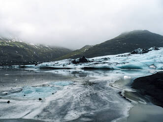 Solheimajokull-Gletscher im Süden Islands, zwischen den Vulkanen Katla und Eijafjallajokull, Island, Polarregionen - RHPLF11892