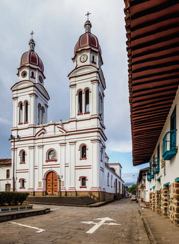 Kirche Nuestra Senora de Mongui, Charala, Departement Santander, Kolumbien, Südamerika, lizenzfreies Stockfoto