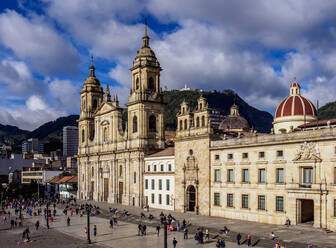 Cathedral of Colombia and Tabernacle Chapel, elevated view, Bolivar Square, Bogota, Capital District, Colombia, South America - RHPLF12192