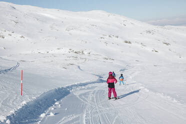 Skifahrer in den Bergen - JOHF01182