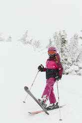 Girl on ski slope - JOHF01250