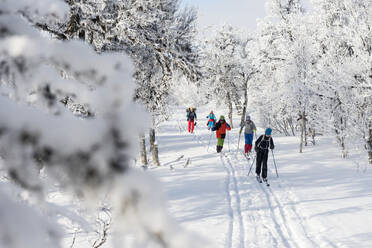 Menschen beim Skifahren - JOHF01482