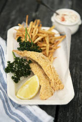 Fried fish on plate - JOHF01602