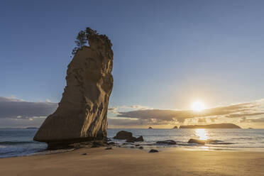 Neuseeland, Nordinsel, Waikato, Te Hoho Rock bei Sonnenuntergang - FOF10966