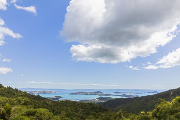 Neuseeland, Nordinsel, Waikato, malerische Landschaft gegen bewölkten Himmel - FOF10987