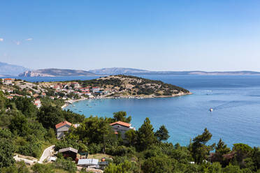 Kroatien, Krk, Blick von oben auf die Küstenlinie - WVF01415