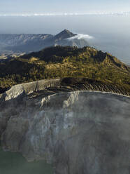 Indonesien, Java, Luftaufnahme des Vulkans Ijen - KNTF03534