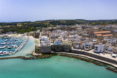 Italy, Apulia, Lecce, aerial view of coast - AMF07307