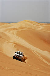 Sultanate Of Oman, Wahiba Sands, Dune bashing in a SUV - WWF05302