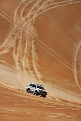 Sultanate Of Oman, Wahiba Sands, Dune bashing in a SUV - WWF05303